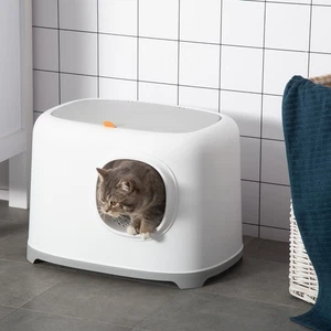 Katzenklo mit Deckel und Haube mit Netzschaufel Boden XXL Katzenklo,55x40x39cm - Bild 1 von 8