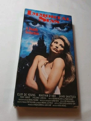 Immortal Sins VHS, 1992 Hervé Hachuel Cliff De Young Maryam D'Abo Erotic Monster - Image 1 of 4
