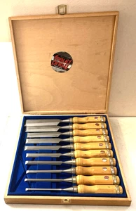 Vintage FREUD "Professional Chisel Set" (10) And Box WC-110 Italy Original+Used! - Picture 1 of 15