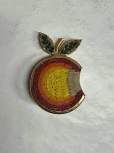 Vintage Italian Micro Mosaic Brooch - Apple - Unmarked - Picture 1 of 7