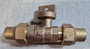 A.Y. McDonald 3/4" Flared Water Service Brass Curb Stop Ball Valve Lead-Free AWW - Picture 1 of 6