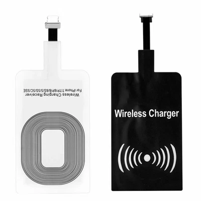 QI Wireless Adapter Fast Charger Receiver For Samsung Android Type C US - Image 1 of 4