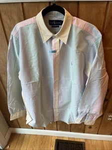 Ralph Lauren '90s Multi color Button down long sleeve cotton big shirt XL READ - Picture 1 of 5