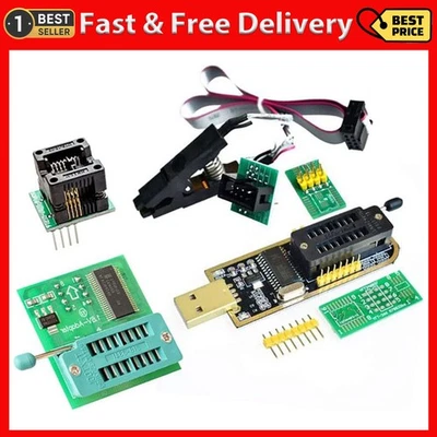 Eeprom Bios Usb Programador Ch341a + Soic8 Clip + 1.8V Adaptador + Soic8 Ada - Image 1 of 4