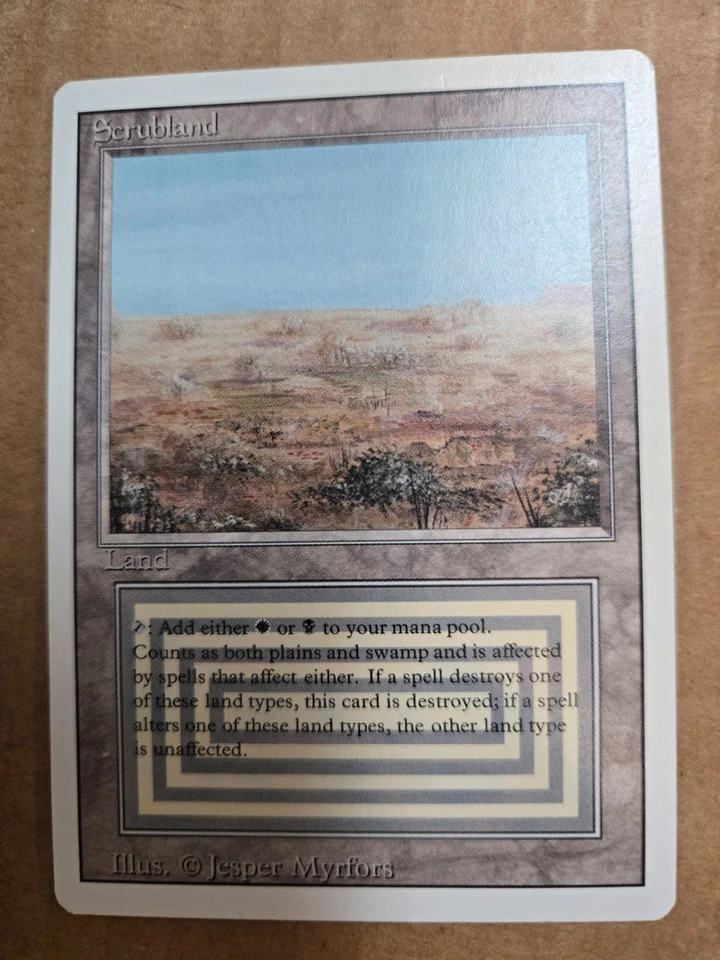 MTG Magic The Gathering LP Revised SCRUBLAND - Image 1 of 2