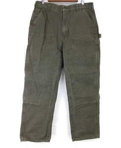 CARHARTT VTG Double Knee Pants 36 Loose Original Fit B136 MOS *READ - Picture 1 of 7