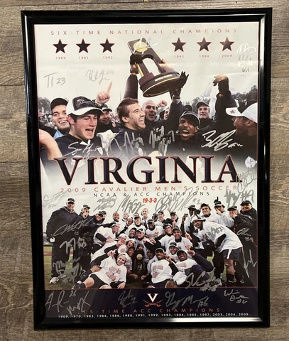 University of Virginia Cavalier Soccer 2009 National Champions Poster Signed Cover
