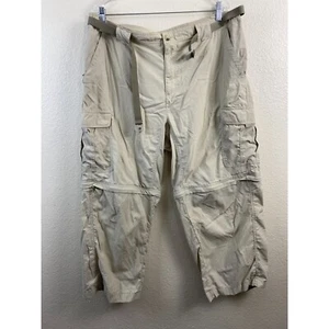 Columbia Titanium Omni dry Hiking Capri Pants Mens Sz XL Outdoor Nylon Cream 25" - Picture 1 of 14