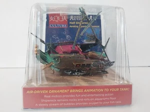 Aqua Culture Action Air Half Shipwreck Aerating Aquarium Ornament/BringAnimation - Picture 1 of 5
