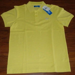 Adidas Originals Polo Piqué bestickte Golfshirts Herren klein gelb X41231 - Bild 1 von 4