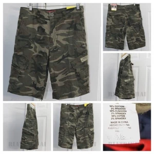 Pantalones cortos de carga camuflados Green UnionBay para hombre cintura flexible ajuste relajado cintura flexible - Imagen 1 de 9