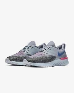 Nike Odyssey React 2 Flyknit Women Shoes Indigo Haze Black AH1016-500 Size 7 - Picture 1 of 5