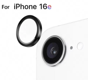 For Apple Iphone 16e Lens Camera Protector Glass HD Tempered Glass Metal Ring - Picture 1 of 11