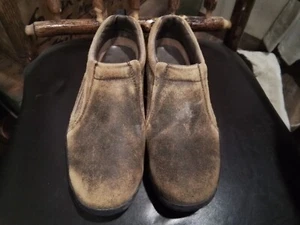 ROPER Performance Sport Casual Slip-On Suede Casual Shoes Mens Size 9.5Tan - Picture 1 of 6