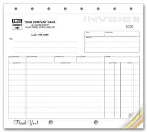 1000 Small Business Invoice, Nebs/Deluxe Carbonless # 105, 2 Part - Imagen 1 de 1