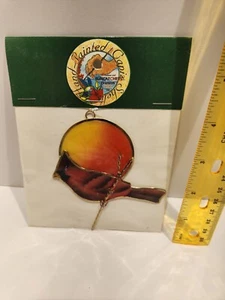 Hand Painted Capiz Shells  Sun Catcher Cardinal - Picture 1 of 1