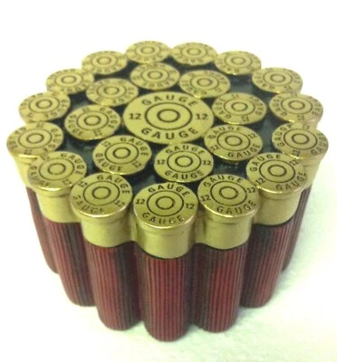 12 Gauge Shotgun Shells Trinket Box Hunting Camping Cabin Lodge Mancave Decor - Image 1 of 4