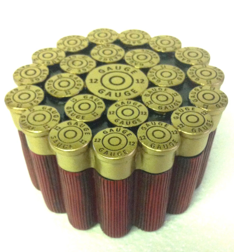 12 Gauge Shotgun Shells Trinket Box Hunting Camping Cabin Lodge Mancave Decor - Image 1 of 4