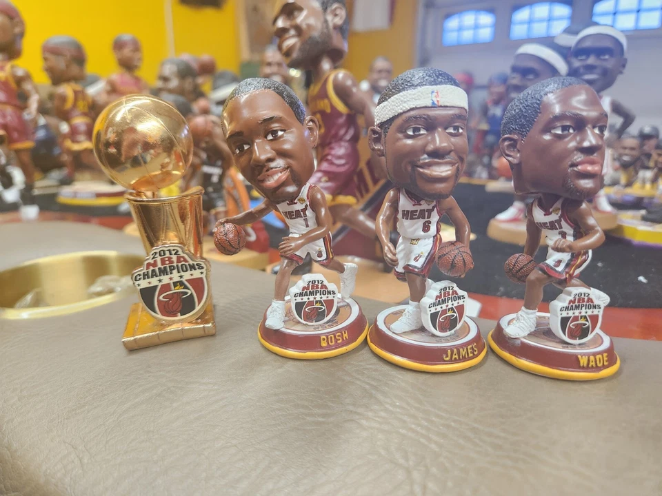 2012 Miami Heat Mini Championship Bobblehead Set - Image 1 of 1