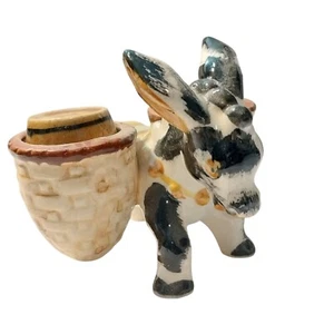 Vtg Japan Ceramic Donkey Carrying Mini Beer Barrels Salt And Pepper Shakers - Picture 1 of 10