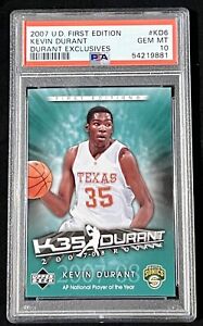 2007 UPPER DECK FIRST EDITION KEVIN DURANT ROOKIE GRADED PSA 10 EXCLUSIVES !