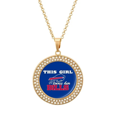 This Girl Loves Her Buffalo Bills Necklace Women Jewellery ,fans Gift Cover