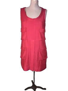 little rojo sin mangas forrado bolsillo vestido espalda abierta XS - Imagen 1 de 10