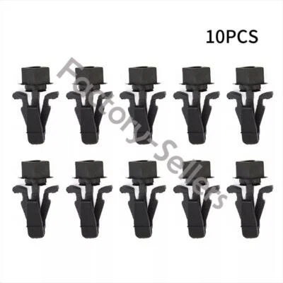 10 PCS/Set Car Bumper Grille Retainer Fastener Clips For Nissan Black Plastic US - Image 1 of 4