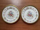 VTG Fine Concord China Floral Gold Plates D 7 5/8 inch made in US Set of 2