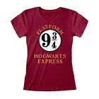 Harry Potter - Hogwarts Express Womens Purple Fitted T-Shirt Ex Larg - K777z