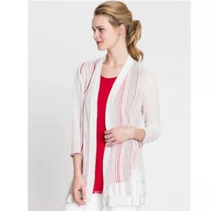 Nic + Zoe Women’s Size M Linen Blend Open Cardigan Sweater Casual Lightweight - Picture 1 of 10