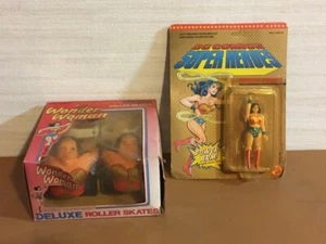 Wonder Woman Figure and Roller Skates Set TOY Vintage Unopened - Picture 1 of 24