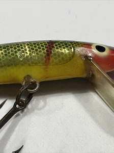 Vintage Heddon Cobra 4 1/2” Lure In Yellow Perch Scale Finish “Wood” VG+++ - Picture 1 of 13
