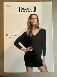 Wolford Pure Cut Dress New Black v-neck Retail $400 reversible/multifunction - Picture 1 of 2