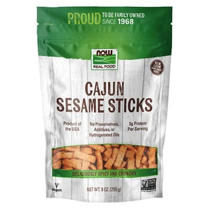 NOW Cajun Sesame Sticks - 9 oz Product of the USA, No Preservatives, Additives - Picture 1 of 6