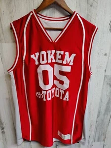 Basketball Jersey Yokem Toyota No 5 Graphic Men's XL Reversible Red White - Picture 1 of 9