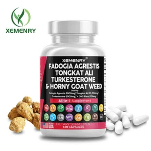 Fadogia Agrestis, Tongkat, Turkesterone Horny Goat Weed - Booster di - Imagen 1 de 10