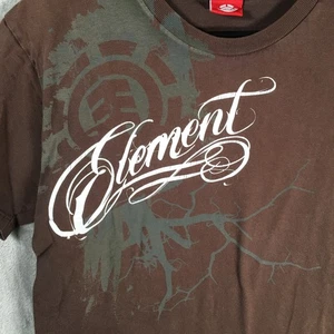 Vintage Y2K Element Skateboard Graphic T-Shirt Brown Men's Lize M Short Sleeve - Picture 1 of 9