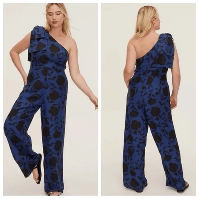 Kate Spade X Target Women’s Size 10 Floral One Shoulder Linen Blend Jumpsuit NEW - Image 1 of 4