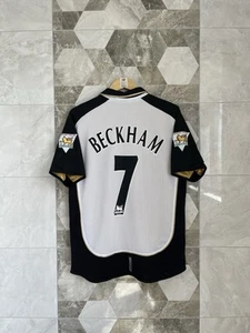 Manchester United #7 Beckham 2001 2002 Away Reversible Football Jersey Shirt L - Picture 1 of 22