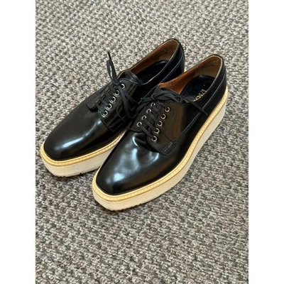 Prada Black Wedge Sole Oxford Shoes Size 37.5 IT / 4.5 UK - Image 1 of 4