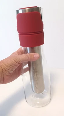 Jarra de vidrio de enfriamiento para enfriamiento de vino Metrokane Rabbit cristal 6520 rojo Foto 1 de 4