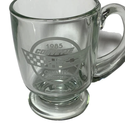 Taza de vidrio C4 Corvette 1985 16 oz verde boliche premio de calidad GMAD Foto 1 de 4