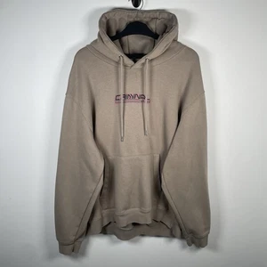 Sudadera con capucha Criminal Damage estampado gráfico The Future Is Now beige para hombre talla XL - Imagen 1 de 19
