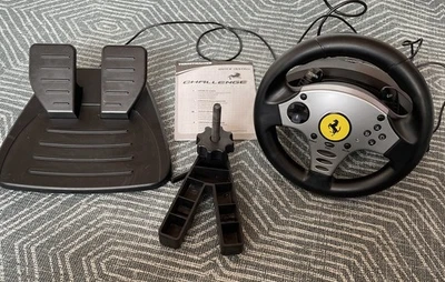 Thrustmaster  Challenge Racing Steering Wheel  - PlayStation 1 & 2 Ferrari - PS - Image 1 of 4
