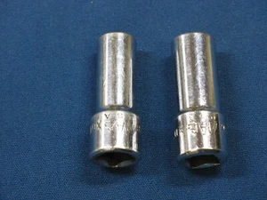 Mac Tools 3/8" and 7/16" Semi Deep 3/8" Drive 6 Point Sockets XD126, XD146   - Picture 1 of 4