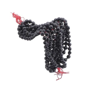 Hank260pc 5 mm Czech antique Victorian blown hollow black round glass beads - Picture 1 of 3