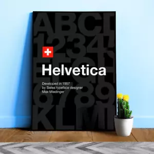 Helvetica font, 1957 — design typography poster, abstract print, aesthetic art - Picture 1 of 12
