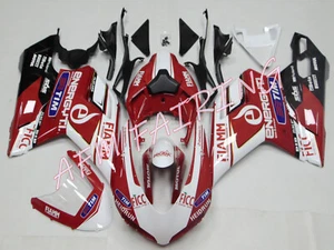 Red White ABS Injection Bodywork Fairing Kit for Ducati 848/1098 2007-2012 - Picture 1 of 8