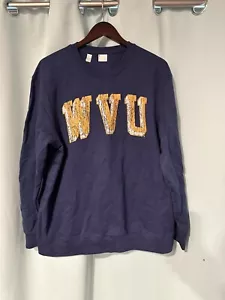 WVU West Virginia Mountaineers Crewneck Sweatshirt Size Large - Picture 1 of 3